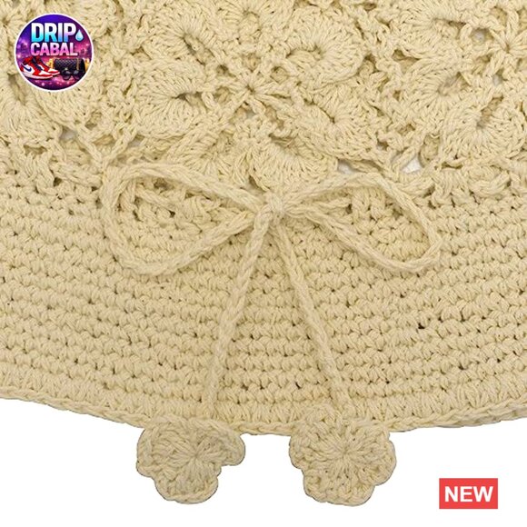 Handmade Crochet Knit Cotton Bucket Hat Floral Summer main image 7